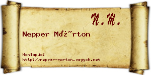 Nepper Márton névjegykártya
